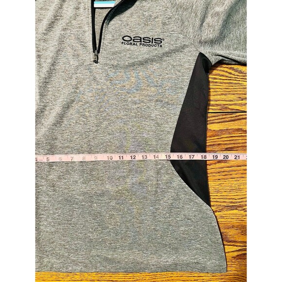 ADIDAS Women's 1/4 Zip Shirt Long Sleeve Gray Black Performance Pullover Size L - Picture 6 of 11